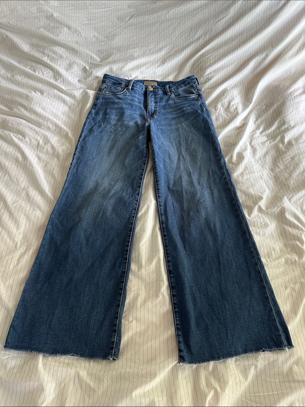 Kut from the Kloth Dark Blue Meg Fab Ab Wide-Leg Jeans